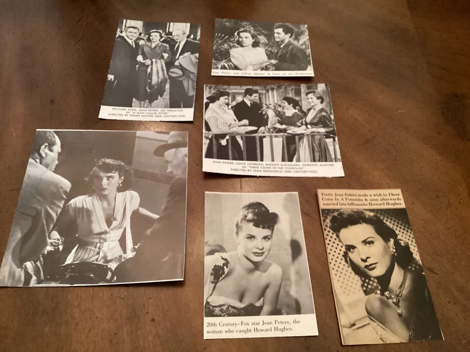 Lote de recortes raros Jean Peters Foto 1 de 1