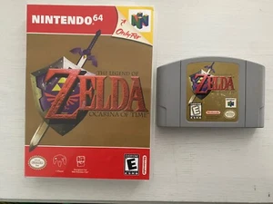 The Legend of Zelda Ocarina of Time Gold Cartridge Nintendo 64 & Case NTSC USA - Picture 1 of 6