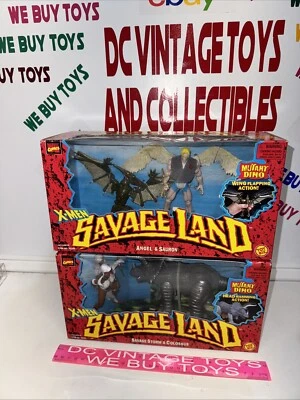 NUEVO X-Men Savage Land Savage Storm Angel & Sauron 6" Figura de Acción Toy Biz Lote-2 Foto 1 de 4