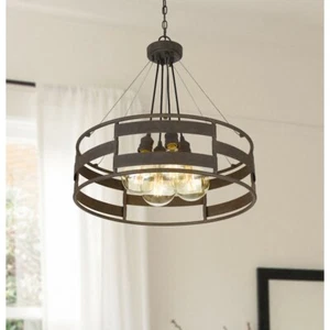 Cal Lighting 4 Light Rochefort Metal Chandelier, Rust - FX-3747-4 - Picture 1 of 1