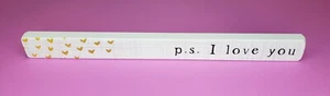 P.S. I Love You Talking Stick Wooden Home Decor Love - Picture 1 of 3