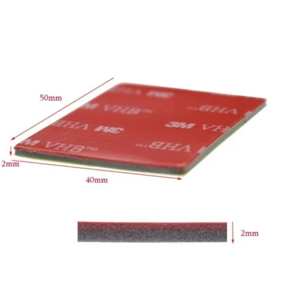 3M VHB 10 x Double-Sided 3M Self Adhesive Tape Sticky Pads for Dash Cams 50mmx40mmx2mm