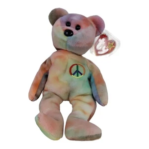 Peace Bear Ty Vintage Collectible Beanie Baby 1996 Retired - Picture 1 of 7