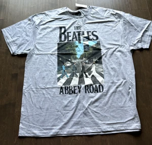 The Beatles Abbey Road Graphic T Shirt Short Sleeve Gray Cotton Men's 3XL - Picture 1 of 4