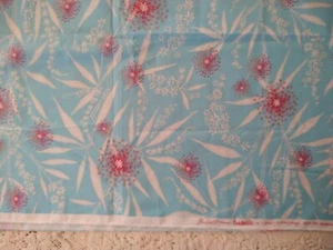 Dena Designs PWDF248 Isabelle Dandelion Floral Blue Cotton Quilt Fabric 31" x45" - Picture 1 of 7