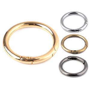 Anello moschettone 32 mm oro, argento, ottone anticato, nero 1/5/10 pz - Foto 1 di 9