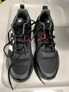 Adidas Men’s Boys sneaker Black Red Size 8 - Picture 1 of 7