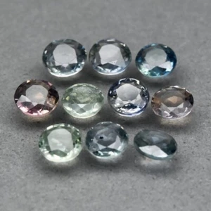 2.83 Ct/ 10 Pcs Natural Sapphire Multi Color Unheated Round 3.7x 4.00mm Gemstone - Picture 1 of 3