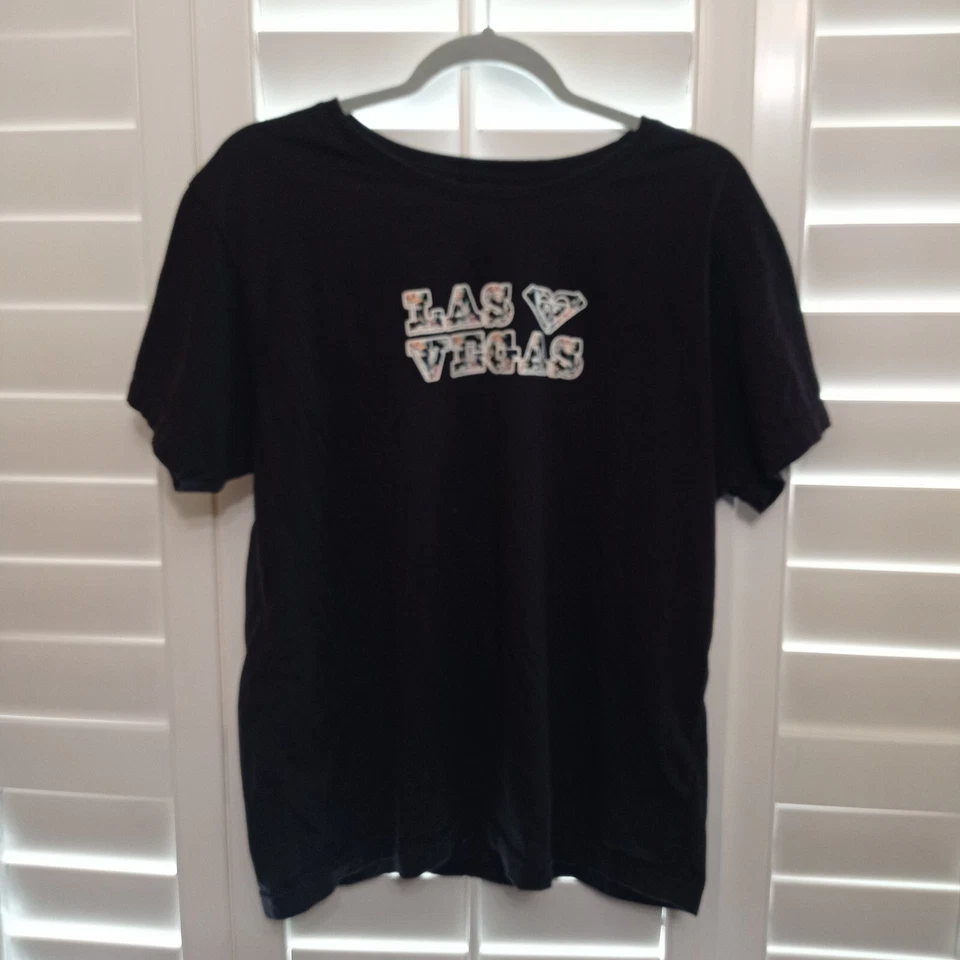 Camiseta Roxy Icon Talla XL Algodón Negro Para Hombre Las Vegas Foto 1 de 4