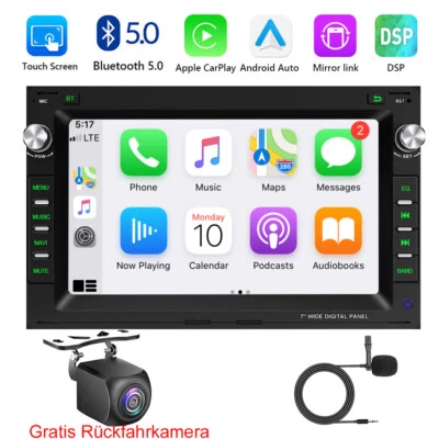 Radio de coche Wireless Carplay Android 13 GPS Navi + cámara para VW Polo 4 MK4 PASSAT