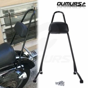 Short Sissy Bar Backrest Pad For Harley Sportster Iron 1200 883 XL 2004-19 - Picture 1 of 12