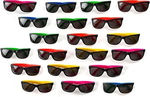 Kids Sunglasses 30-Pack - Neon Bulk Party Favor Polarized Sunglasses with UV Pro - Picture 1 of 12