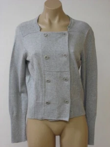 EILEEN FISHER Organic Cotton Knit Stretch Pearl Short Cardigan S M L NWT $218 - Picture 1 of 1