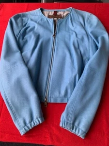 Damen Lederblouson Gr. 40 Marke Christ, Blau, Länge 51 x Brustbreite 52 cm - Bild 1 von 10