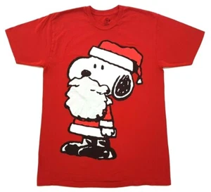 Camiseta de Navidad Snoopy Santa Claus Roja Talla L Para Hombre Camiseta Peanuts Joe Genial - Imagen 1 de 11