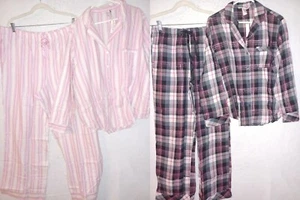 Victoria Secret Flannel Pajama set button top pant S M L XL 2X Short Long pj NEW - Picture 1 of 29