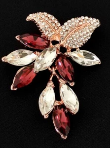 Trauben Blume Brosche Anstecknadel Strass Steine Damen Schmuck Zubechör Pin m13 - Bild 1 von 4