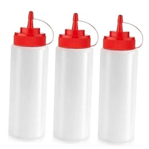 Condiment Squeeze Bottles for Sauces Liquids - 12 OZ Kitchen Squirt Bottles - Picture 1 of 8
