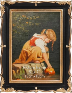 Vintage Style Frame for 5x7 Picture - Ornate Retro Frame with Mat for 4x6 Photo - Picture 1 of 8