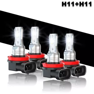 4pcs LED Headlight Bulb High Low Beam H9 H11 for Chevy Silverado 2500HD 20-2023 - Picture 1 of 11