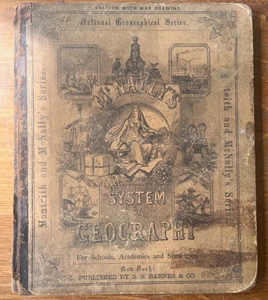 McNally's System Of Geography For Schools, Academies, and Seminaries 1870 HC - Bild 1 von 12