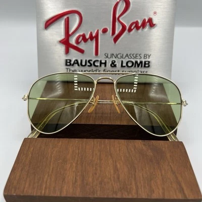 Gafas de sol vintage Ray Ban B&L 1/10 12k GF verde 52 mm EE. UU. Foto 1 de 4