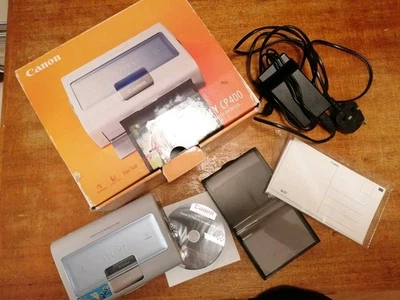 Canon Selphy CP400 Compact Colour Photo Printer Complete Leads Paper - Image 1 of 3