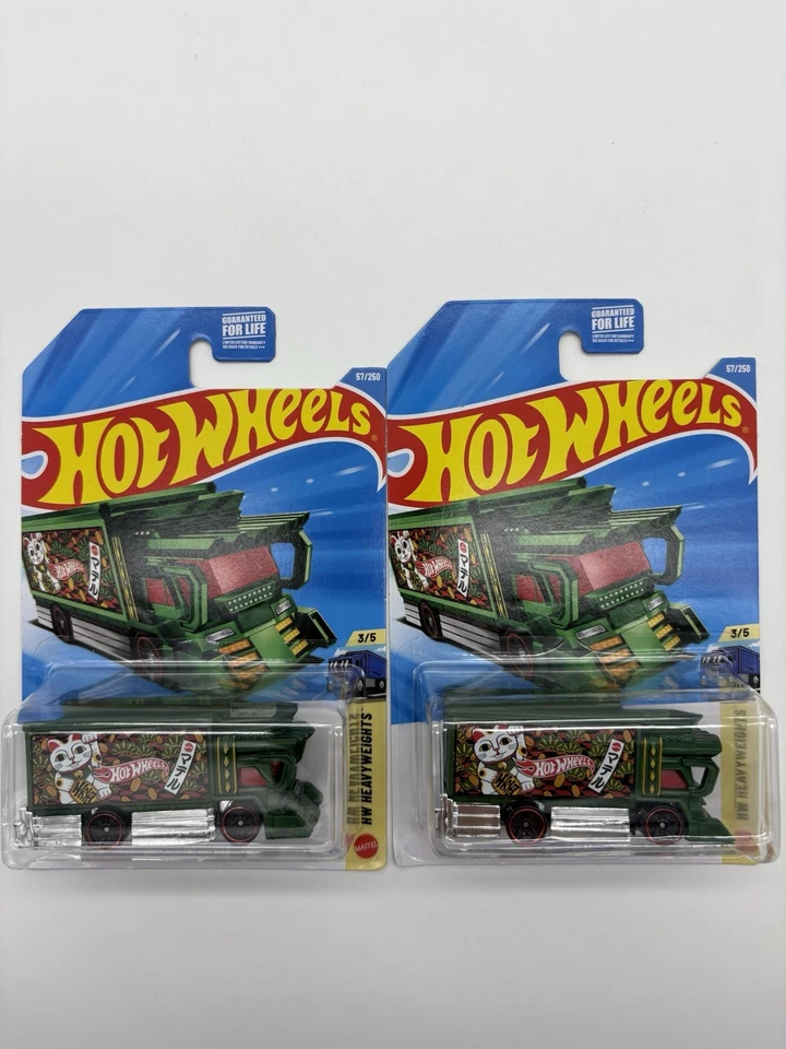 Lot Of 2 Hot Wheels 2026 Case B RAIJIN EXPRESS Lucky Cat Green - Image 1 of 1