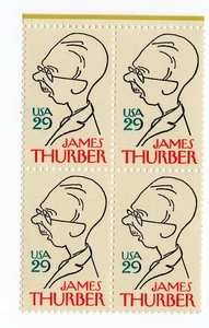 Scott #2862 James Thurber Block of 4 Stamps - MNH - Picture 1 of 1