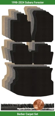 定制柏柏尔地毯垫套装适用于 1998 - 2024 斯巴鲁森林人 (5 件) #126T — 第 1/4 张图片