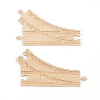 Maxim Wooden Rail Set Series Y-shaped Curve Switch Track 2P - Image 1 of 4