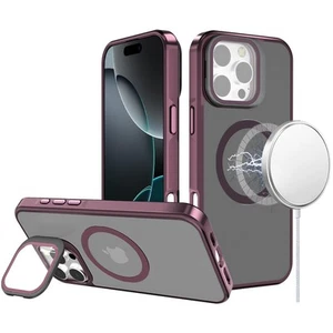 For iPhone 16 Pro 6.3in Case Aluminum Lens Cover Magnetic Circle +Tempered Glass - Picture 1 of 12