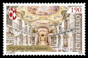 AUSTRIA 2024 ARCHITECTURE Religious Buildings. Admont Abbey/ 950th Anniv. - MNH - Picture 1 of 1