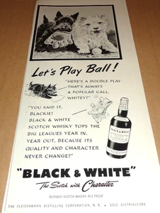 1955 BLACK & WHITE THE SCOTCH WITH CHARACTETR ORIGINAL AD - Picture 1 of 1