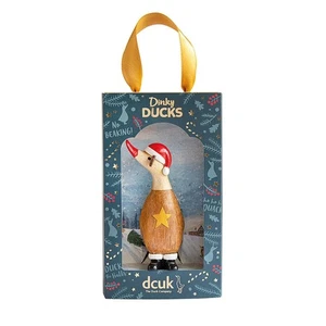 DCUK Traditional Christmas Dinky Duck - Reindeer Figurine - Picture 1 of 1