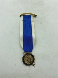 Spille medaglia nastro DAR figlie della rivoluzione americana riempite d'oro 5 - Foto 1 di 8