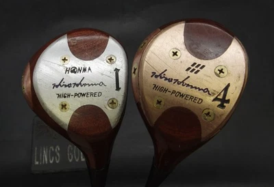 Set of 2 Hiro Honma High Powered Driver + 4 Wood Stiff Graphite Shaft Honma Grip - Image 1 of 4