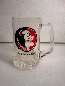 Florida State University FSU Seminoles Emblem Glass Beer Mug - Picture 1 of 3