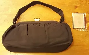 Vintage, Crown Lewis, Dark Blue/Navy, Fabric, Baguette Handbag - Picture 1 of 12