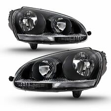 Headlights For 2005-2010 Jetta Volkswagen Sedan Wagon Left Right Black Clear NEW