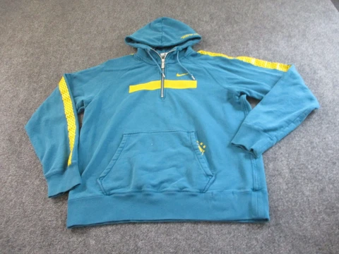 Nike Brazil National Team Sweatshirt Men's Large Blue CBF 1/4 Zip Cotton Blend* Cover