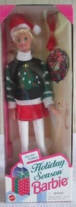 1996 Mattel Special Edition Holiday Season Christmas Sweater Barbie Doll NRFB - Picture 1 of 6