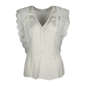 Sandro Paris Women's Blouse Size 2 / M Lace Sleeveless 100% Viscose E11699E - Picture 1 of 8