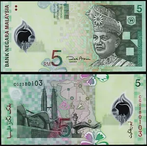 Malaysia 5 Ringgit 2004, UNC, Polymer, P.47 - Picture 1 of 3