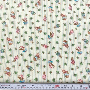 Beatrix Potter 2006 Quilting Treasures Striped Cotton Fabric by the HALF YARD - Picture 1 of 2