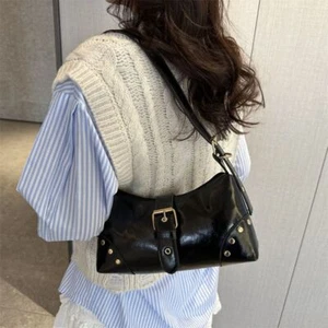 Bolso Pequeño Estilo Retro Estilo Maillard Niña Picante Cuero Bolso de Hombro axila - Imagen 1 de 16