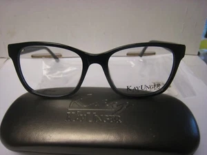 MARCO GAFAS KAY UNGER K214 NEGRO 54-18-140-40v con FUNDA NUEVO Y AUTÉNTICO - Imagen 1 de 8