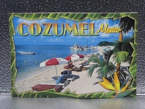 Cozumel Mexico Astral Graphics Gulf Beach Travel Tourism Topographical Postcard - Picture 1 of 2