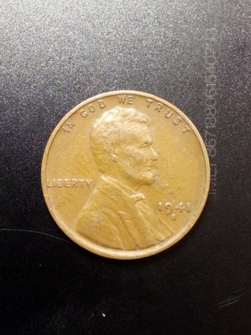 1941 S Lincoln Wheat Cents..Die Crack, Struck Through, Retained Lamination Cover