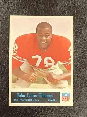 1965 Philadelphia Football John Louis Thomas Card #181 EX-NM San Francisco 49ers - Image 1 of 2